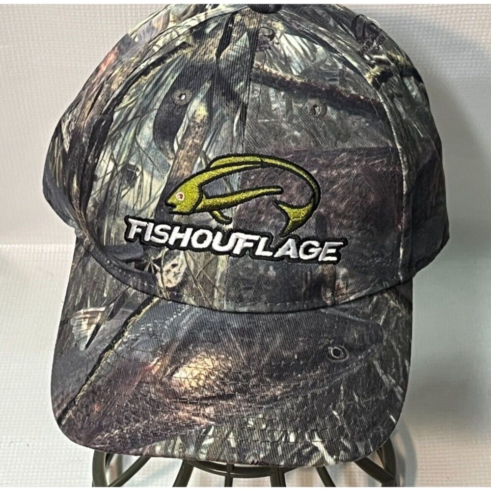 Fishouflage Full Camo Redfish Hat Adjustable Strapback Baseball Cap